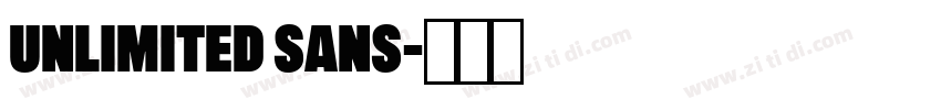Unlimited Sans字体转换